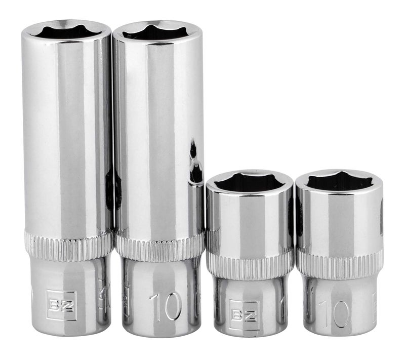 BRAZEN 10mm Socket Four Pack (1/4 "" Drive  Multi-Type)